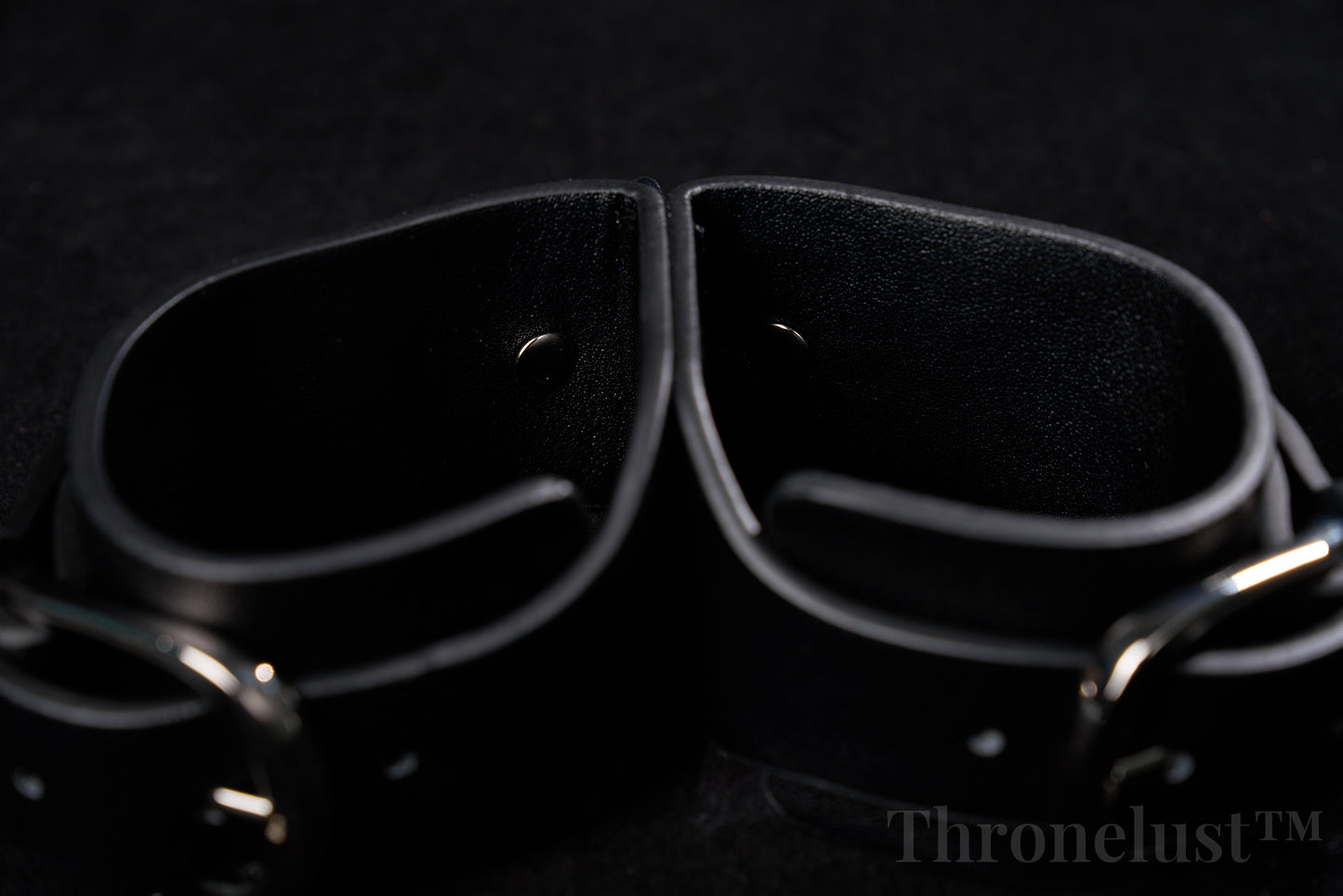 Padded PU Leather Wrist Cuffs with D-Ring – Adjustable BDSM Restraints