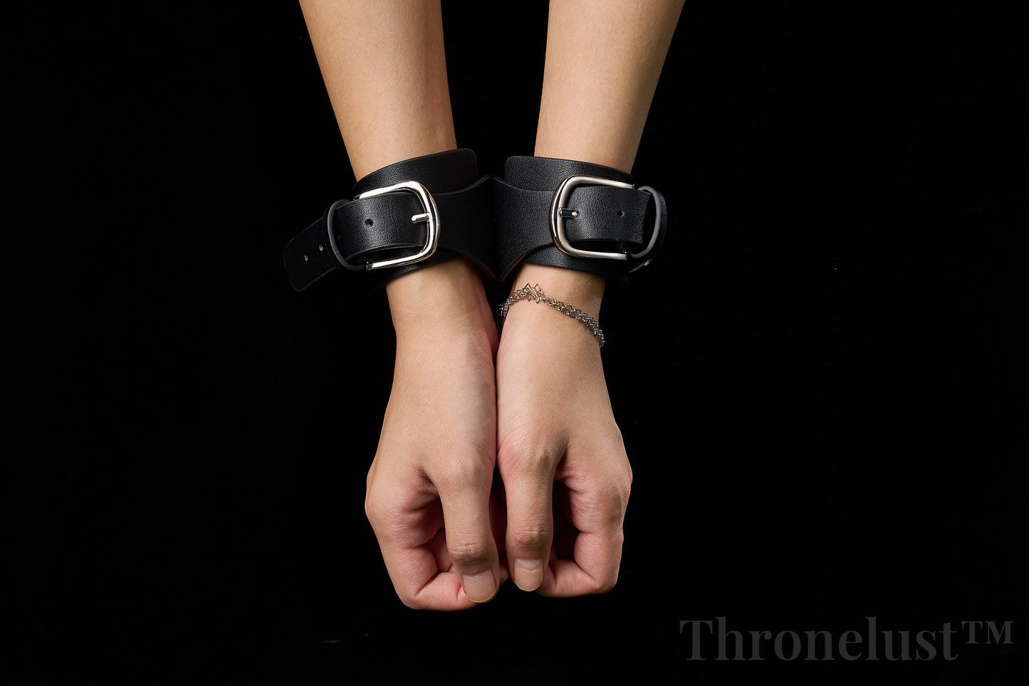 Padded PU Leather Wrist Cuffs with D-Ring – Adjustable BDSM Restraints