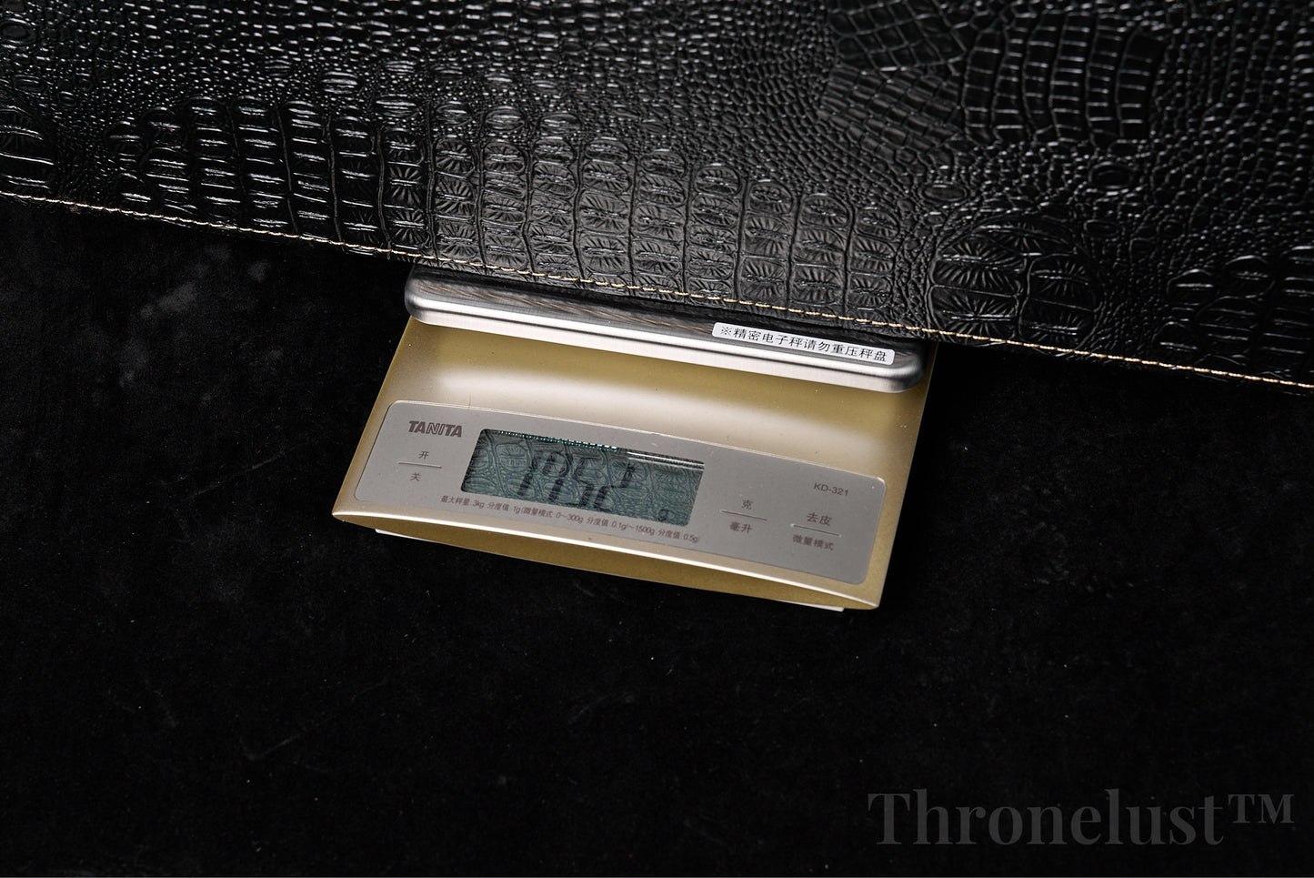 Croc-Embossed PU Leather Storage Case – Black Discreet Organizer Box