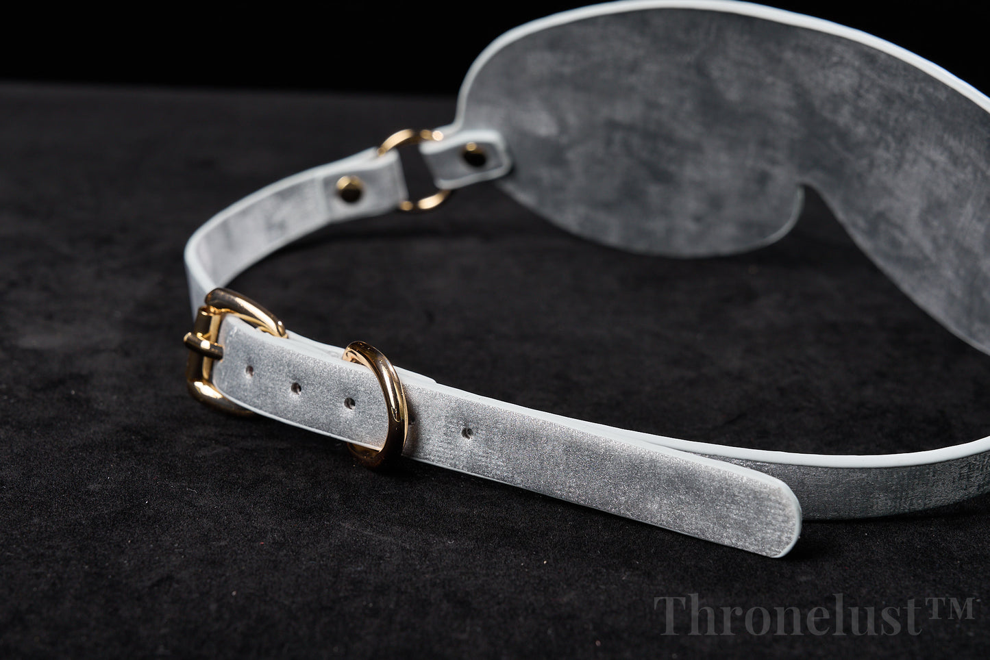 3-Piece PU Leather BDSM Play Set – Silver Paddle, Blindfold & Collar