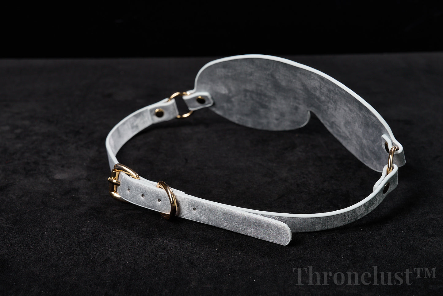 3-Piece PU Leather BDSM Play Set – Silver Paddle, Blindfold & Collar