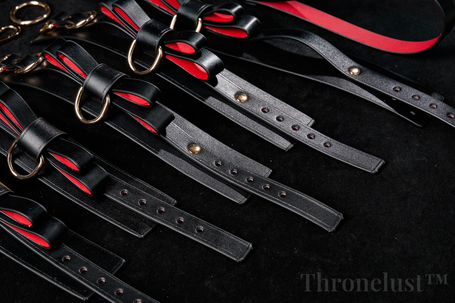 Luxury Bowknot Bondage Set – Leather Collar, Cuffs, Ankle Restraints, Leash & Eye Mask | BDSM Restraint Kit