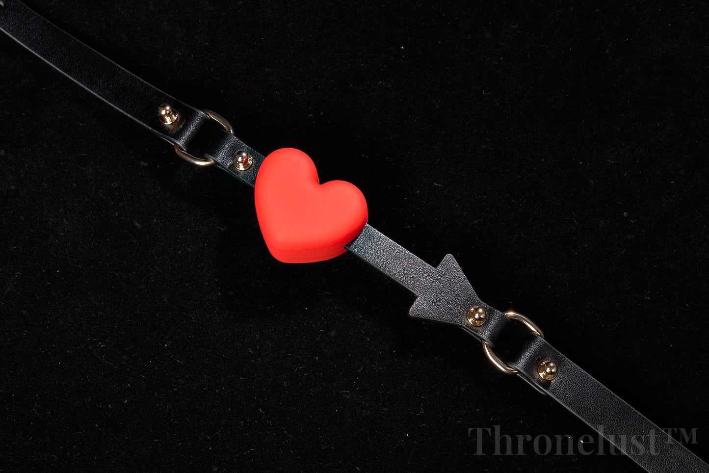 Heart-Shaped BDSM Collar with Leash – Adjustable PU Leather Restraint | Fashion Bondage Gear