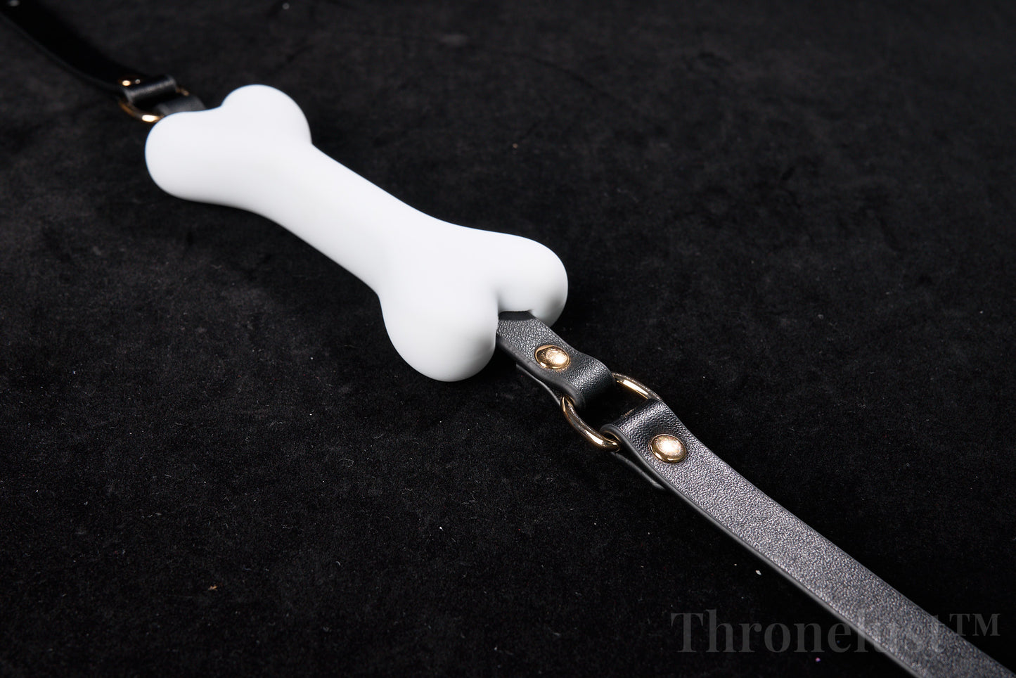 Bone-Shaped Silicone Gag with Leather Strap – Adjustable PU Leather Restraint | BDSM Gear