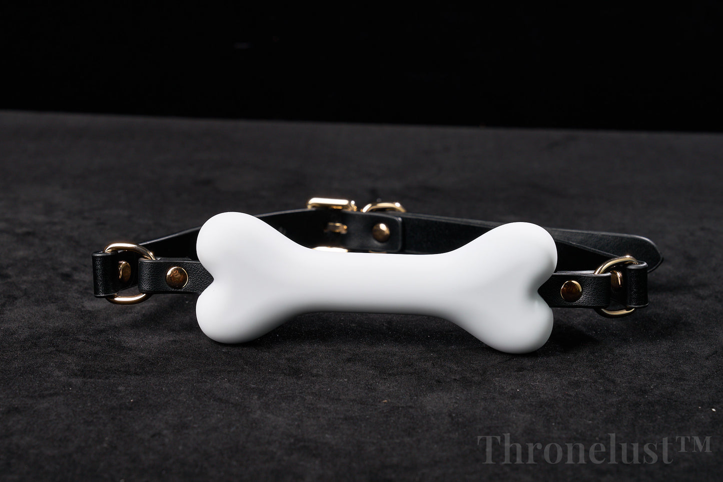 Bone-Shaped Silicone Gag with Leather Strap – Adjustable PU Leather Restraint | BDSM Gear