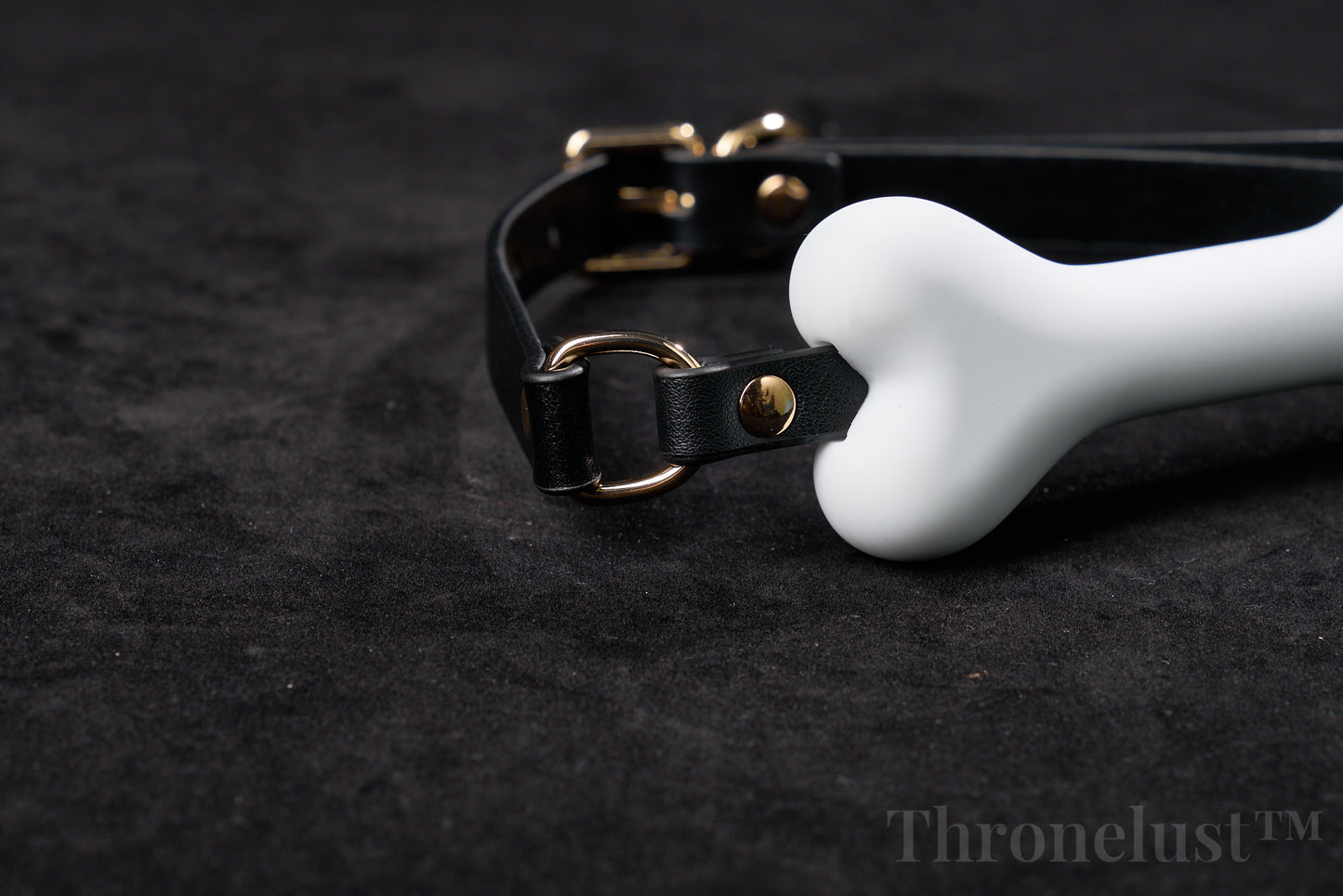 Bone-Shaped Silicone Gag with Leather Strap – Adjustable PU Leather Restraint | BDSM Gear