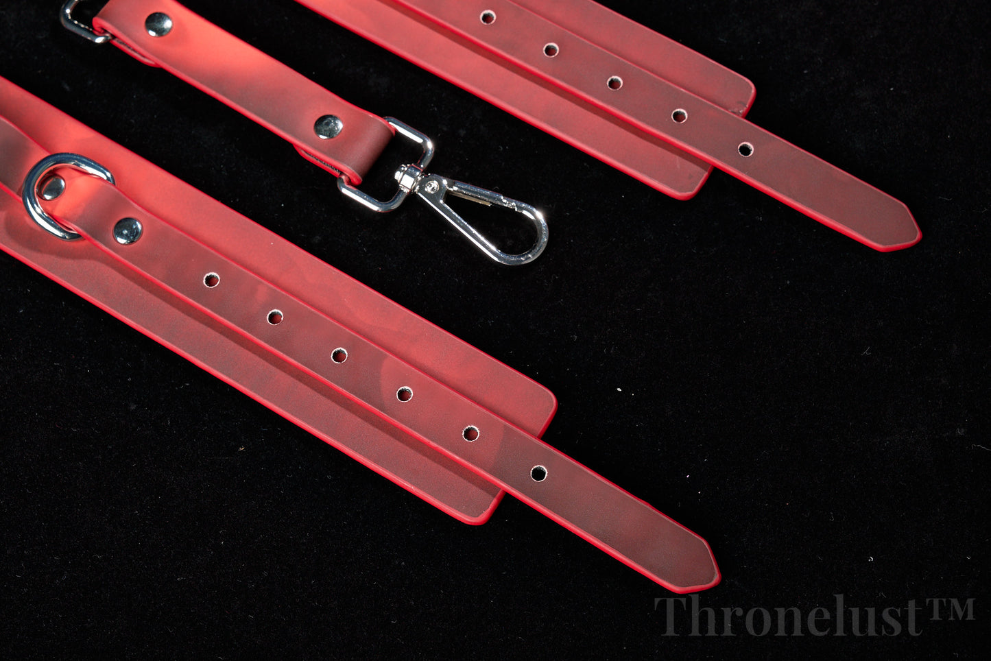 Color-Changing PU Leather Cuffs Set – Adjustable Wrist & Ankle Restraints | BDSM Gear
