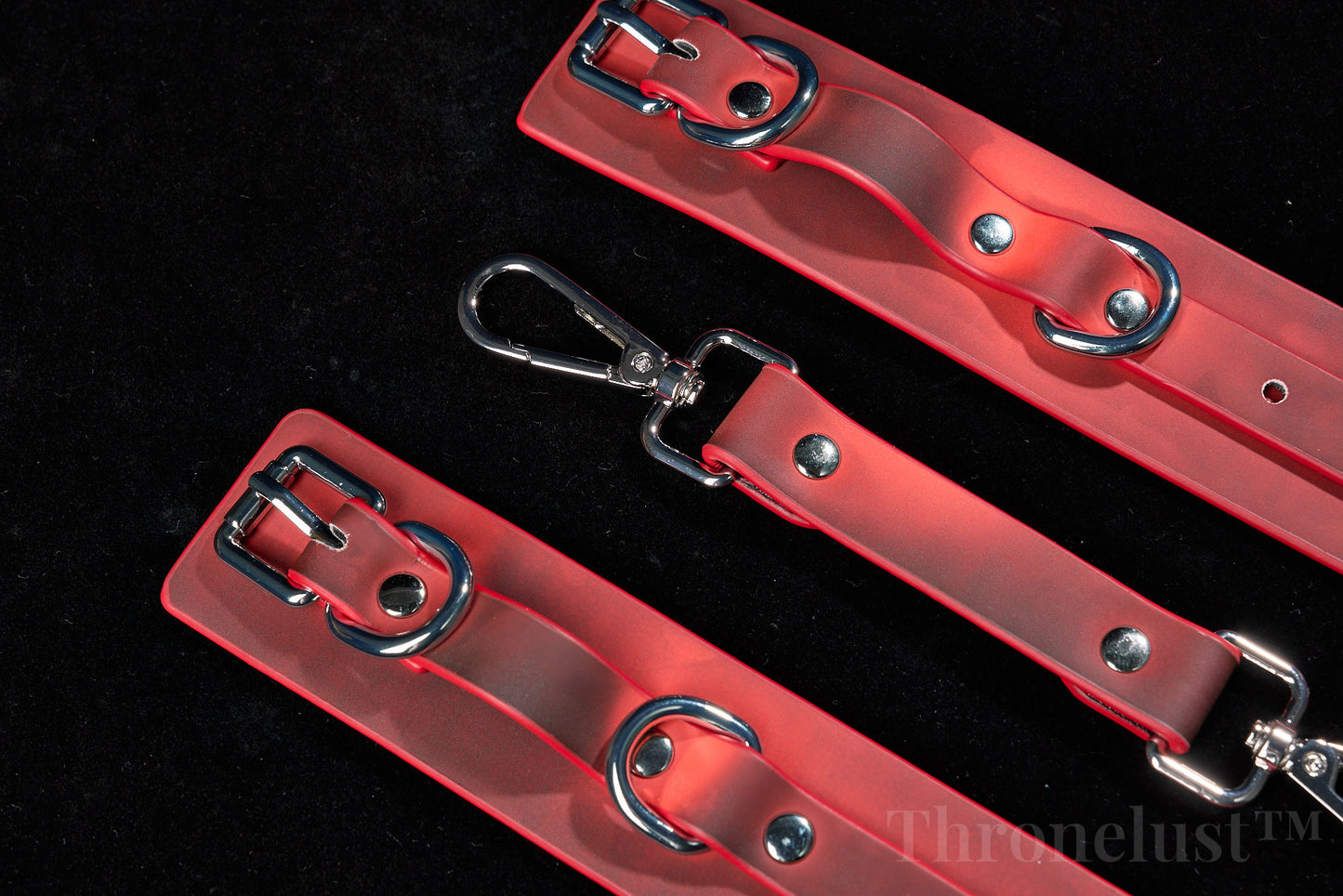 Color-Changing PU Leather Cuffs Set – Adjustable Wrist & Ankle Restraints | BDSM Gear