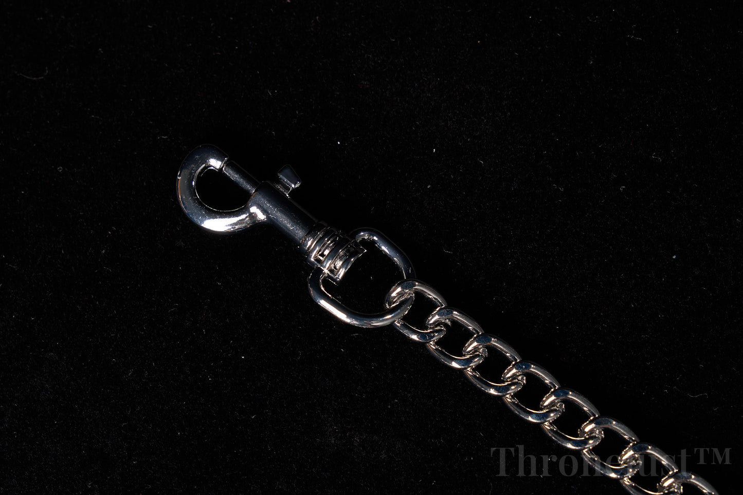 Snake-Pattern PU Leather Collar with Silver Chain Leash – Thronelust™ BDSM Puppy Play